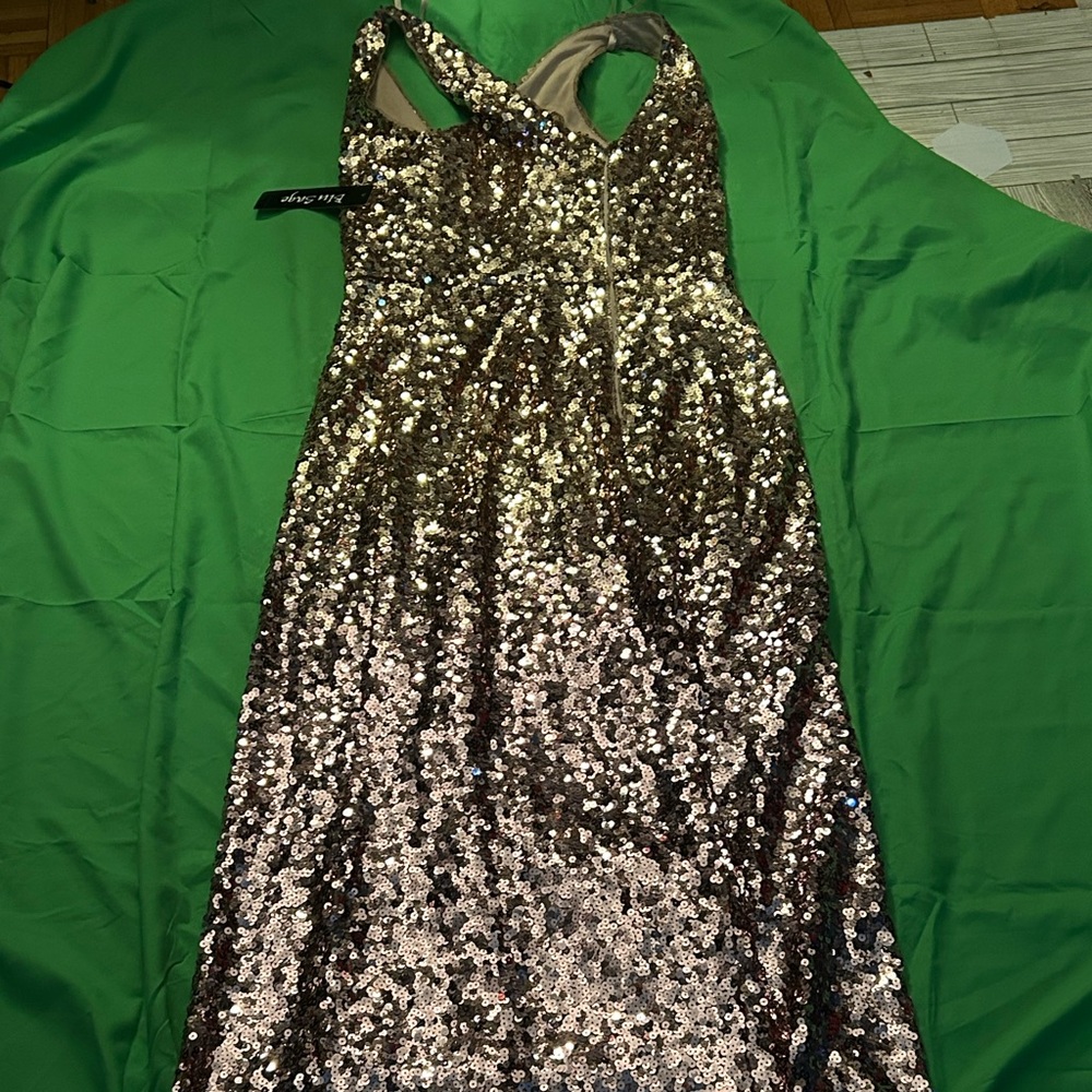 Blu Sage Sequin Dress in Rose Gold